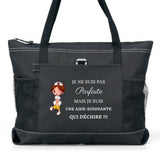 Sac personnalisé SOIGNANTE QUI DÉCHIRE sans prénom