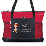 Sac personnalisé SOIGNANTE QUI DÉCHIRE avec prénom