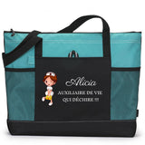 Sac personnalisé SOIGNANTE QUI DÉCHIRE avec prénom