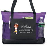 Sac personnalisé SOIGNANTE QUI DÉCHIRE avec prénom