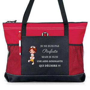 Sac personnalisé SOIGNANTE QUI DÉCHIRE sans prénom