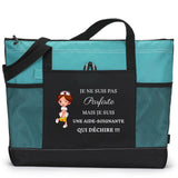 Sac personnalisé SOIGNANTE QUI DÉCHIRE sans prénom