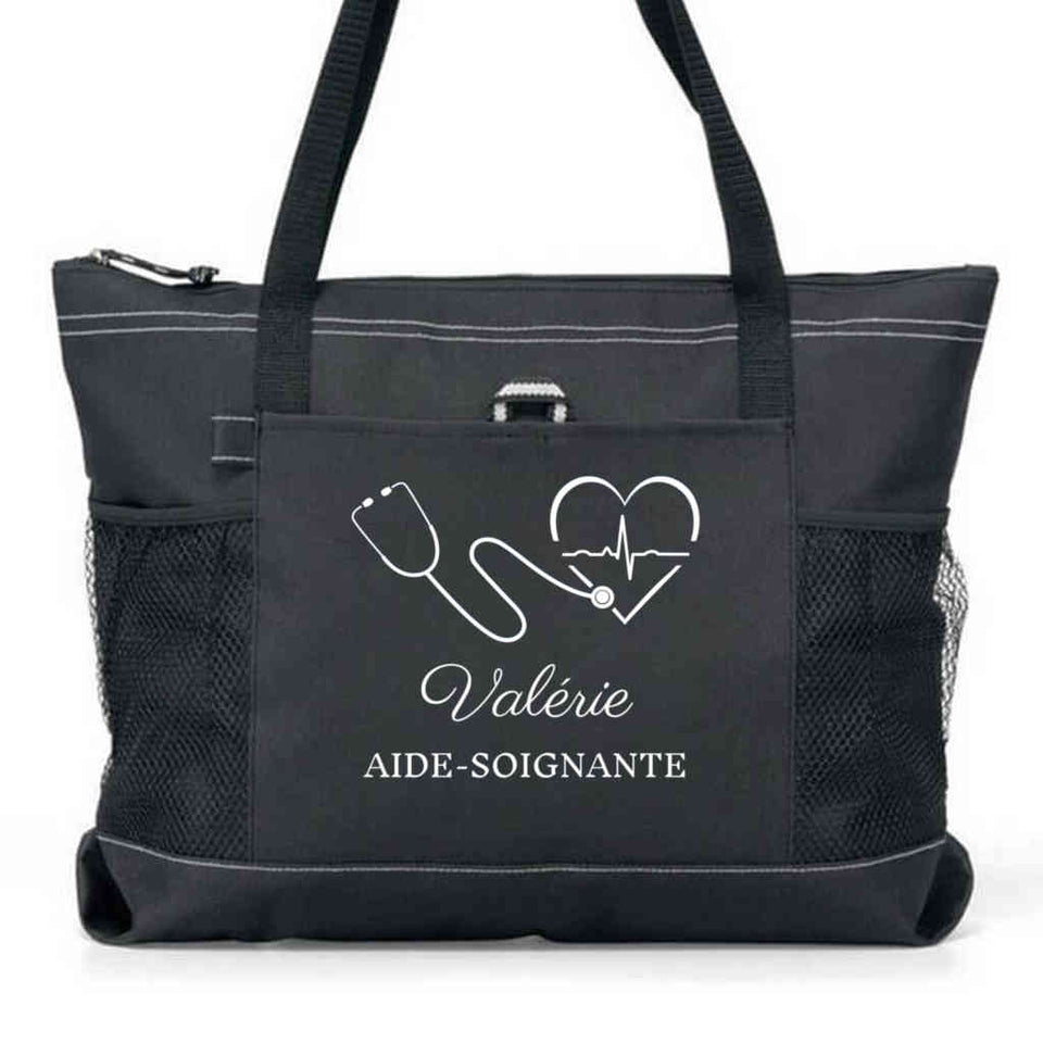 Tote bag aide soignante - Sac original - Livraison rapide!!