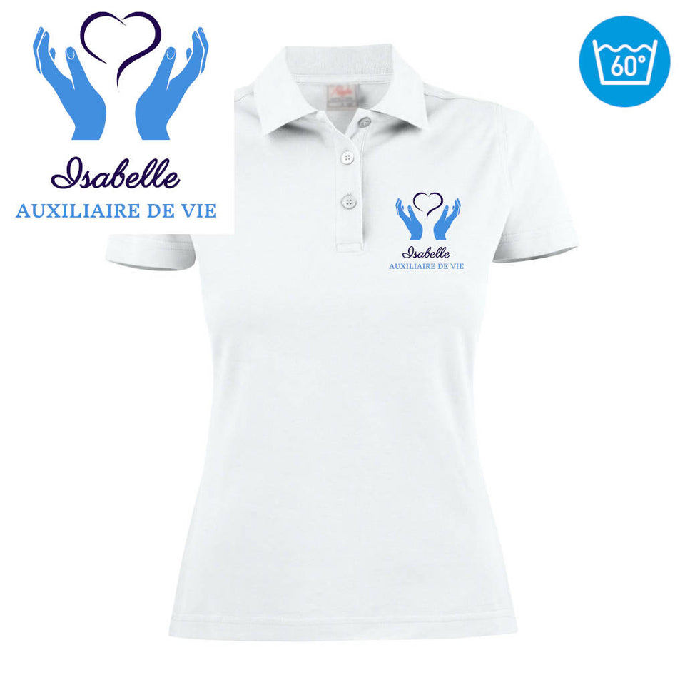 Polo femme imprimé - MOTIF AIDE À LA PERSONNE