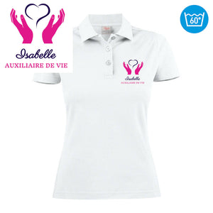 Polo femme imprimé - MOTIF AIDE À LA PERSONNE