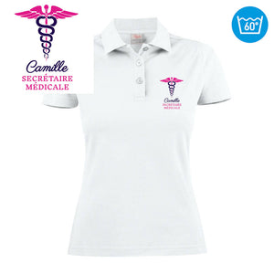 Polo femme imprimé - MOTIF CADUCÉE