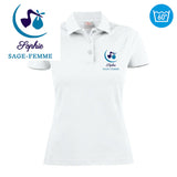Polo femme imprimé - MOTIF CIGOGNE