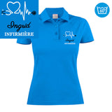 Polo femme brodé - MOTIF INFIRMIÈRE / SOIGNANTE