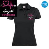 Polo femme brodé - MOTIF INFIRMIÈRE / SOIGNANTE