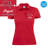 Polo femme brodé - MOTIF INFIRMIÈRE / SOIGNANTE