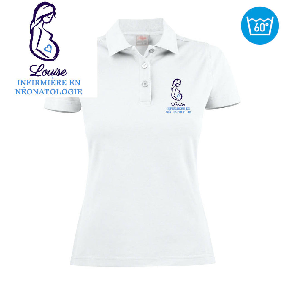 Polo femme imprimé - MOTIF FEMME ENCEINTE