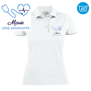 Polo femme imprimé - MOTIF INFIRMIÈRE / SOIGNANTE