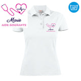 Polo femme imprimé - MOTIF INFIRMIÈRE / SOIGNANTE
