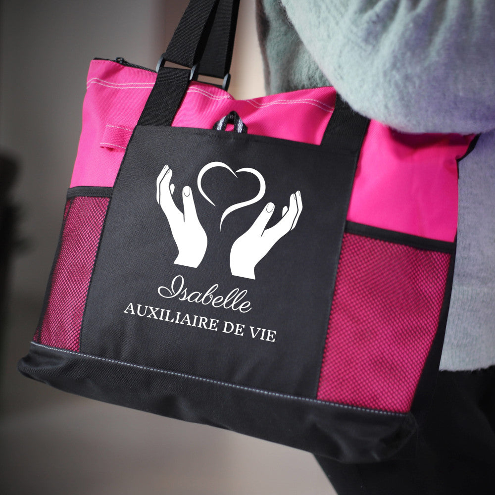 Sac femme aide-soignante - tshirt message pour femme