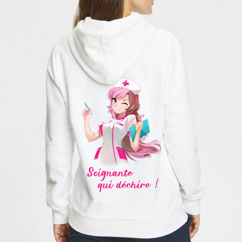 Veste à capuche Manga imprimée