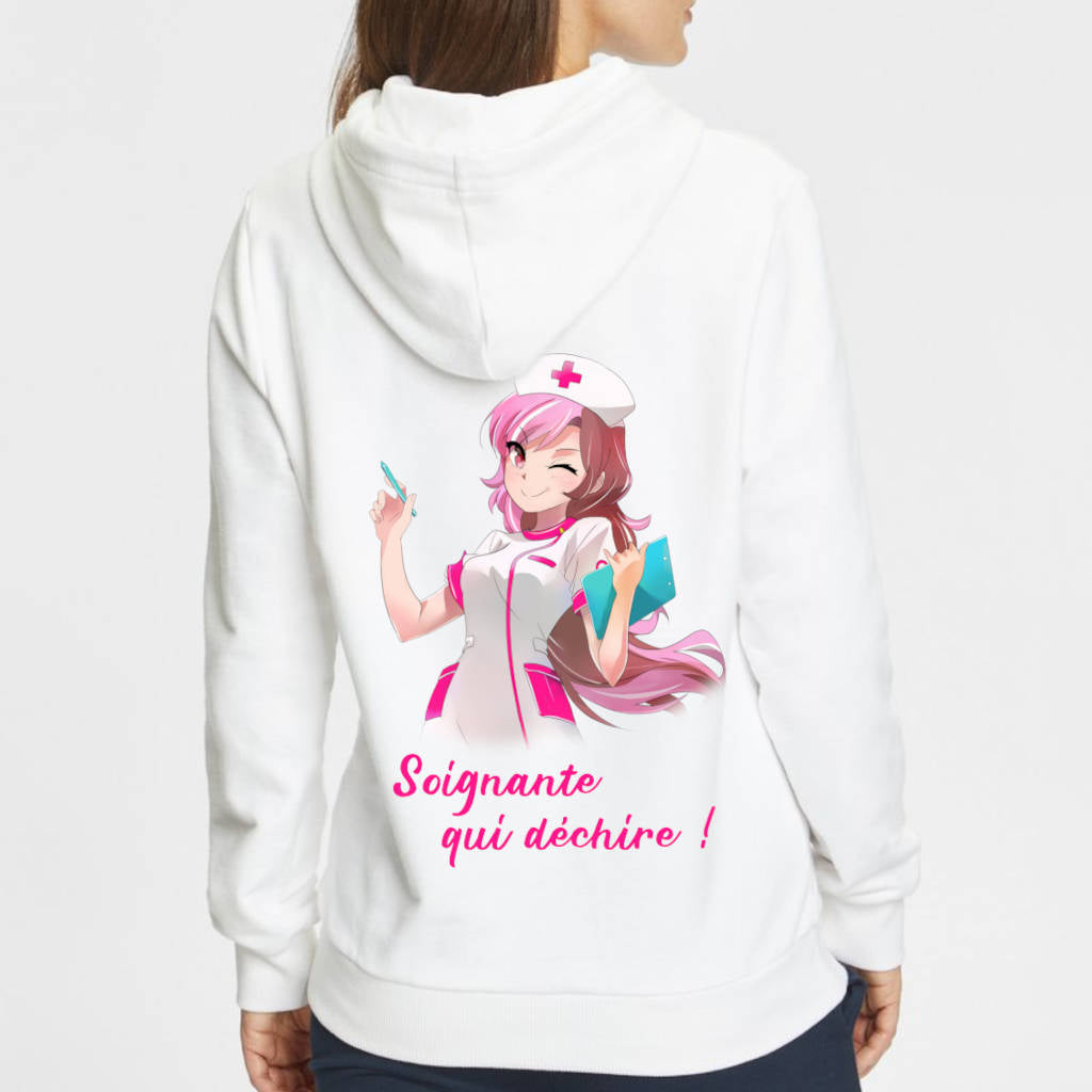 Veste à capuche Manga imprimée