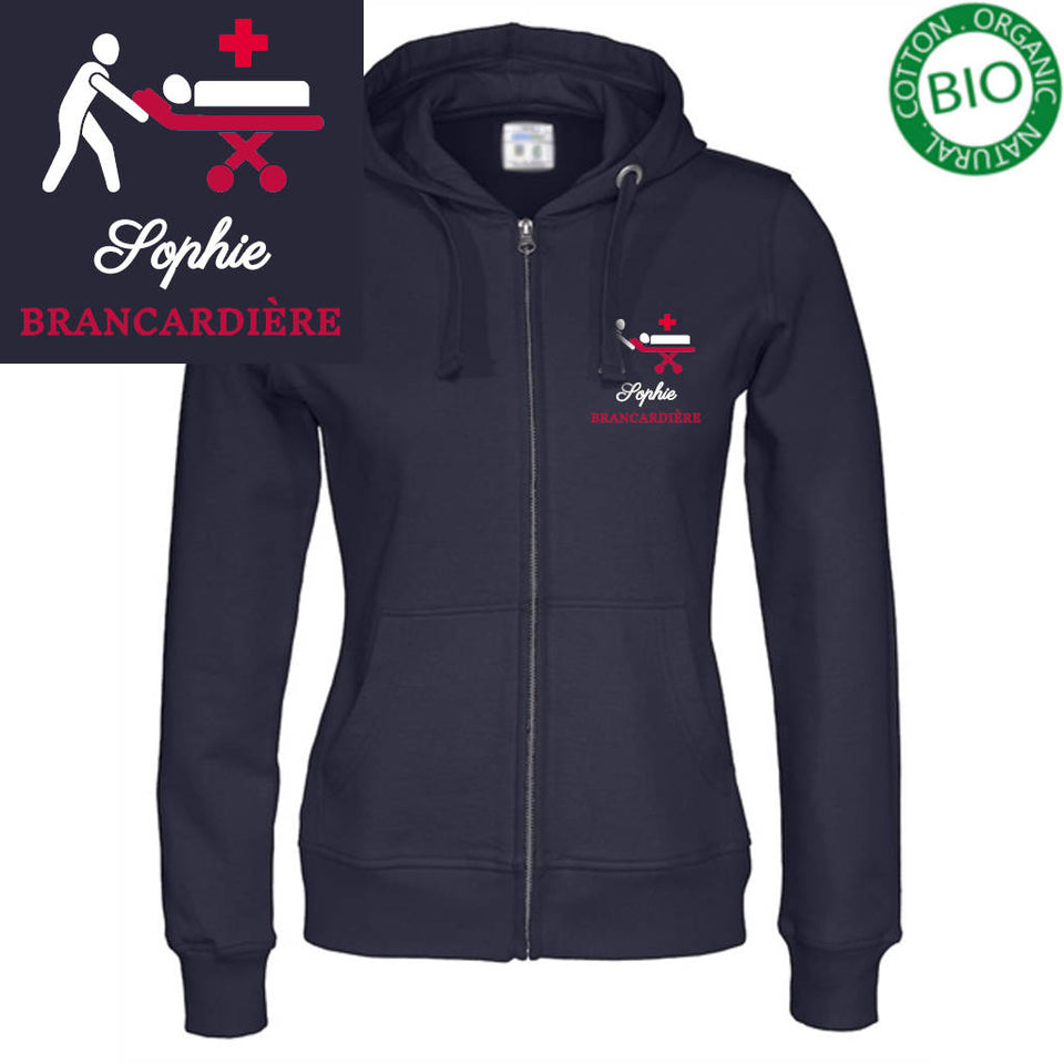 Veste à capuche femme - MOTIF BRANCARDIÈRE