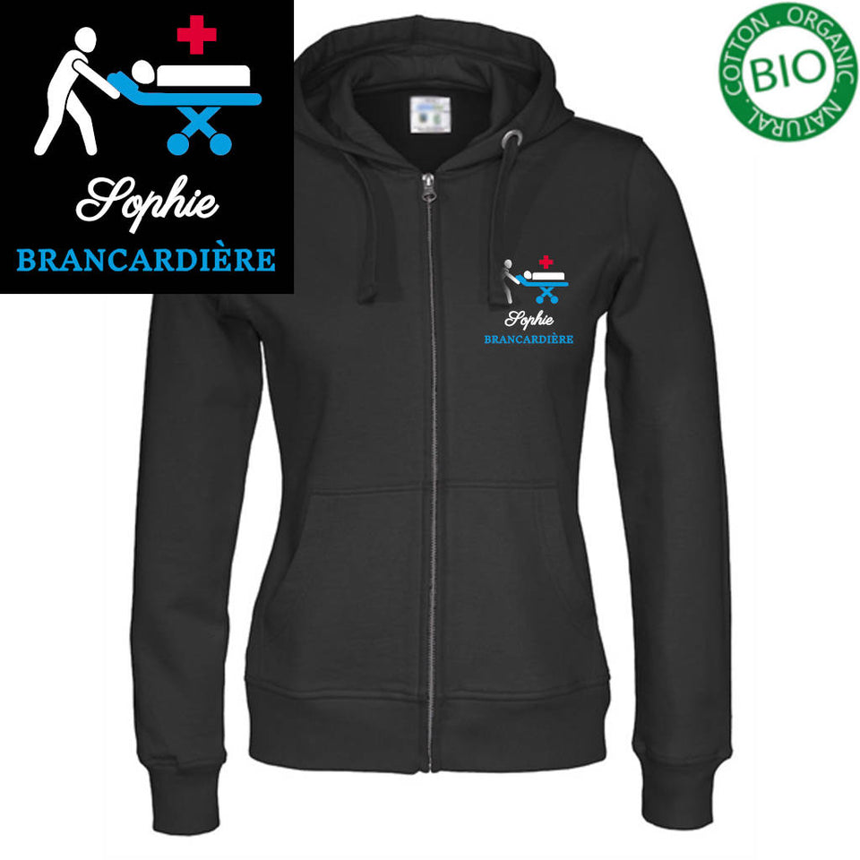 Veste à capuche femme - MOTIF BRANCARDIÈRE