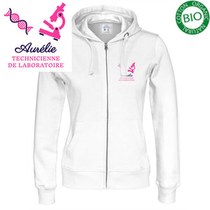 Veste à capuche femme - MOTIF LABORATOIRE