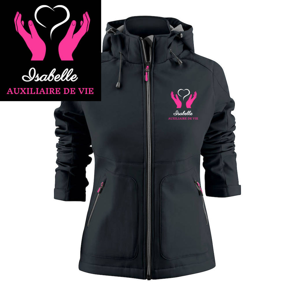 Veste Softshell Femme - MOTIF AIDE À LA PERSONNE