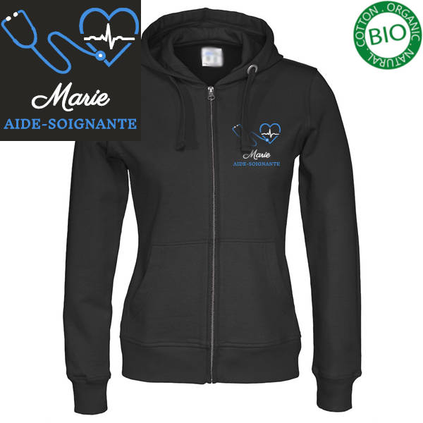 Veste à capuche femme - MOTIF SOIGNANTE