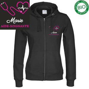 Veste à capuche femme - MOTIF SOIGNANTE