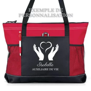 Sac Auxiliaire de Vie personnalisé Rouge