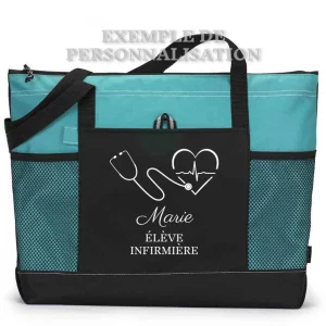 Sac Infirmière Personnalisé Turquoise