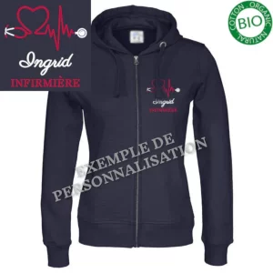Sweat infirmière personnalisé Marine