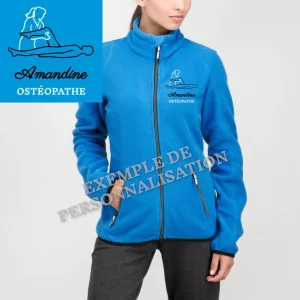 Polaire Kinésithérapeute personnalisée Bleue