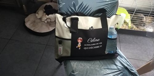 Sac soignante qui déchire avec prénom photo review
