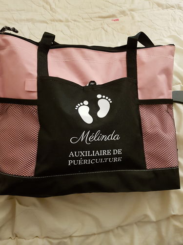 Sac auxiliaire de puériculture personnalisé photo review