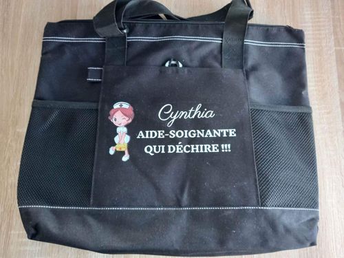 Sac soignante qui déchire avec prénom photo review