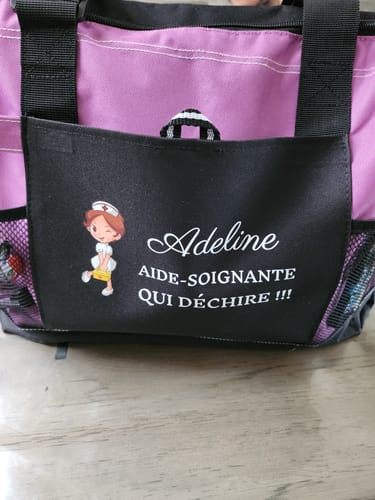 Sac soignante qui déchire avec prénom photo review