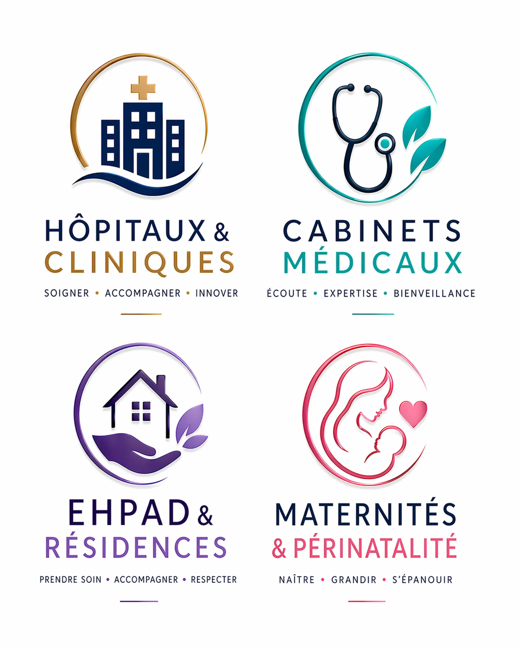 logos secteurs santé Curalini premium