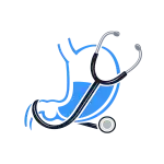 Motif gastro-entérologie estomac pour vêtement médical personnalisé