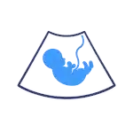 Motif gynécologie maternité avec bébé pour vêtement médical personnalisé