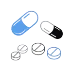 Motif médicaments pilules comprimés pour vêtement médical personnalisé