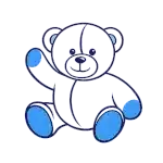 Motif ours en peluche bébé pour vêtement personnalisé naissance et petite enfance